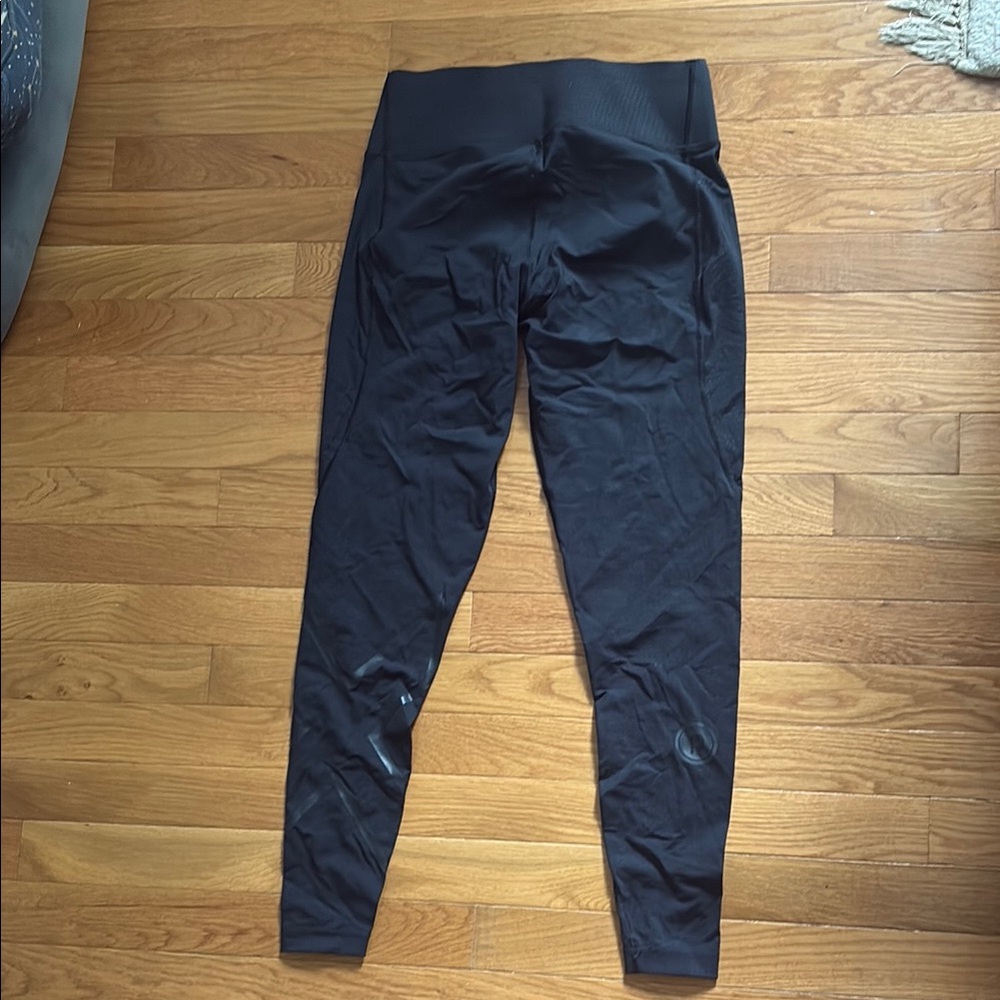 2XU Black Leggings with Pure Barre logo on back leg